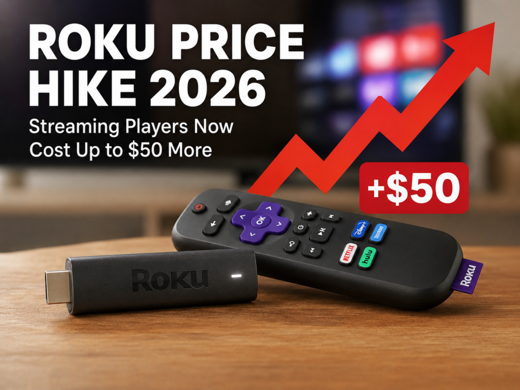 Roku Price Hike 2026: Streaming Players Now Cost Up to $50 More